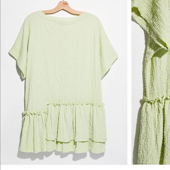 Free people lime green tunic - Picture 3 of 5
